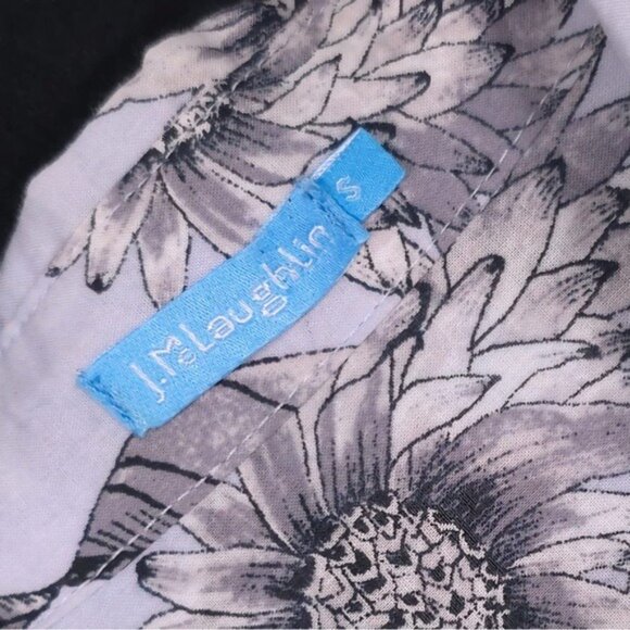 J.McLaughlin Lois Blouse Button Shirt Floral in Powdered Blue MARGAUX SMALL - Picture 4 of 11